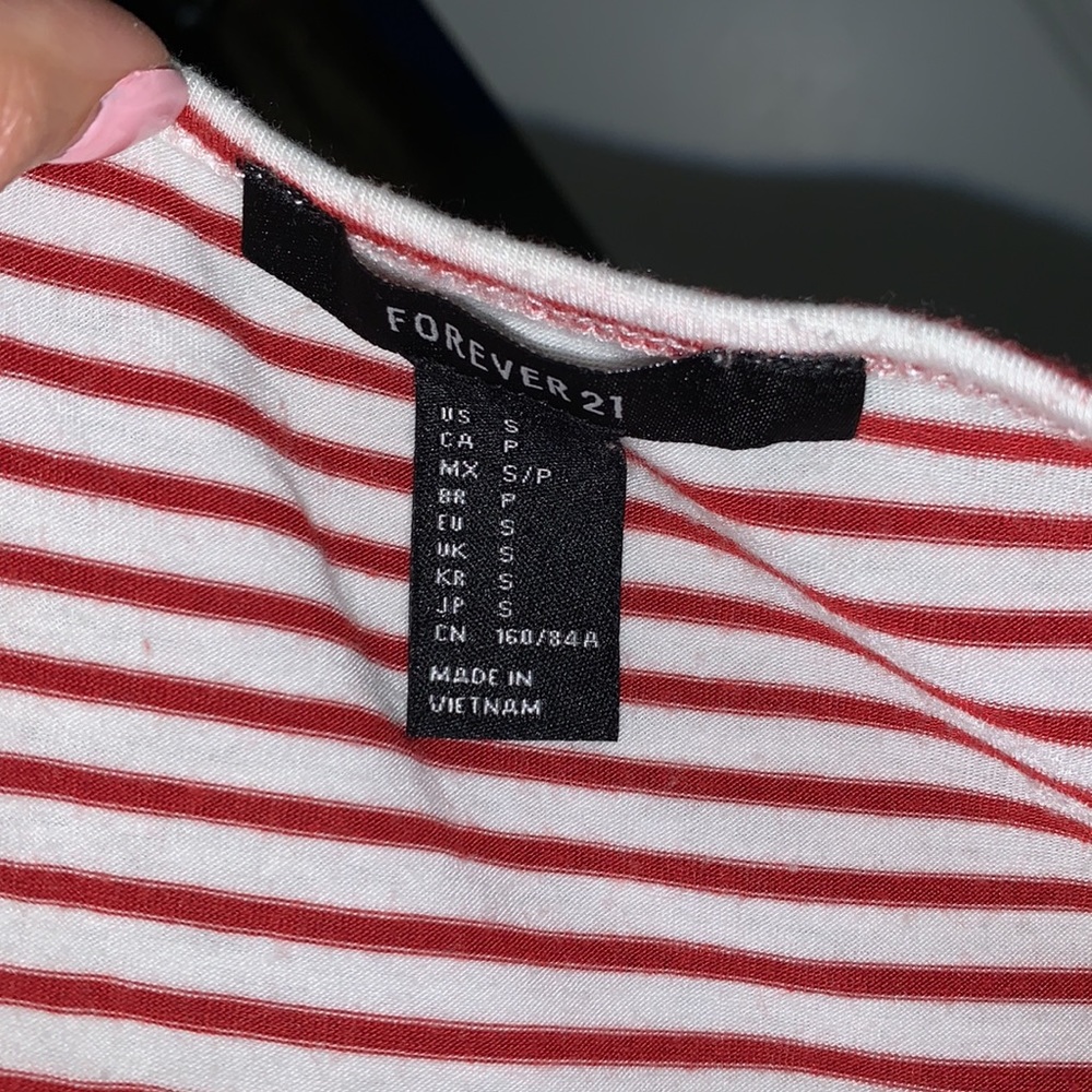 Forever 21 Striped Crop T-shirt - Picture 4 of 4